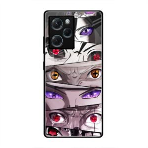 Eyes of the Uchiha Clan Glass Case for Poco X5 Pro