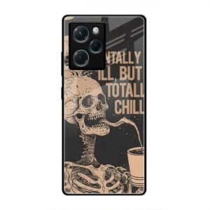Skeleton Chill Glass Case for Poco X5 Pro