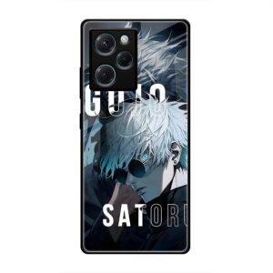 Gojo Satoru Anime Art Glass Case for Poco X5 Pro