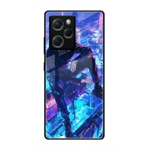 Cyberpunk Vigilante Glass Case for Poco X5 Pro