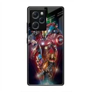 All avengers Glass Case for Poco X5 Pro
