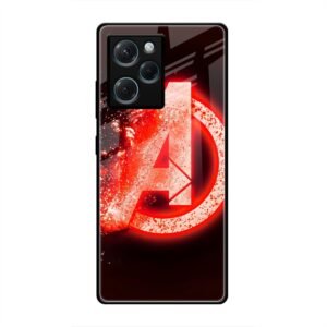 Avengers Logo Glass Case for Poco X5 Pro