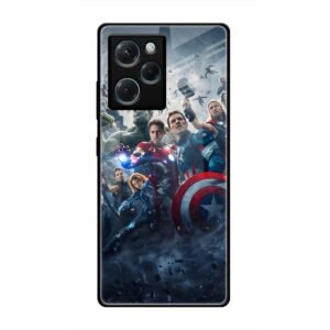 Avengers Glass Case for Poco X5 Pro