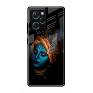 Lord Krishna Glass Case for Poco X5 Pro
