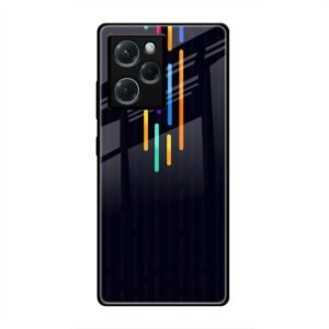 Neon Light Glass Case for Poco X5 Pro