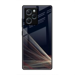 Waves Printed Glass Case for Poco X5 Pro