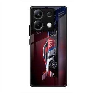 Porsche 911 Racing Legend Glass Case for Poco X6