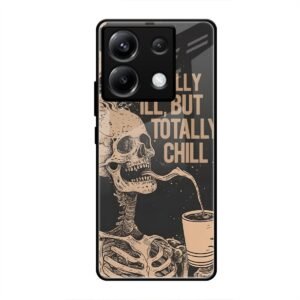 Skeleton Chill Glass Case for Poco X6