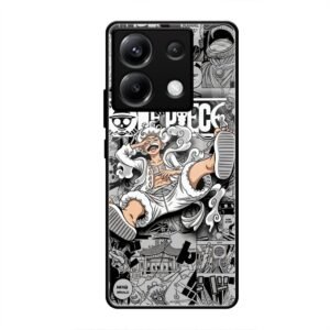 One Piece Manga Collage Glass Case for Poco X6