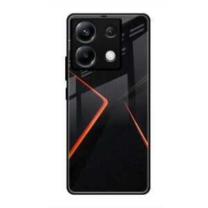Abstract Line Glass Case for Poco X6