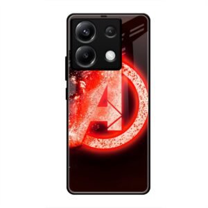 Avengers Logo Glass Case for Poco X6
