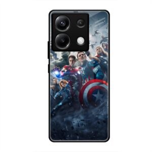 Avengers Glass Case for Poco X6