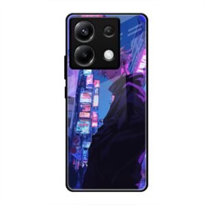 Neon City Streets Glass Case for Poco X6