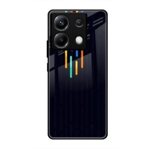 Neon Light Glass Case for Poco X6