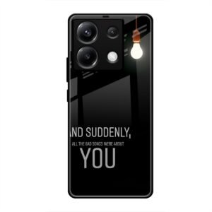 Quotes Glass Case for Poco X6
