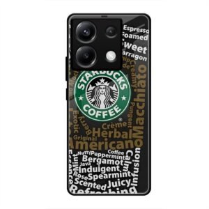 Starbucks Coffee Name Glass Case for Poco X6