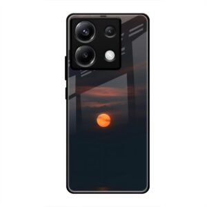 Sunset Glass Case for Poco X6