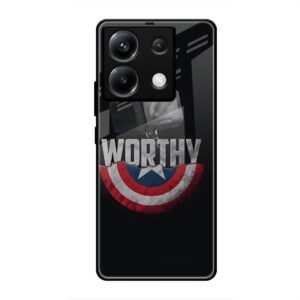 Thor and Caption America Glass Case for Poco X6