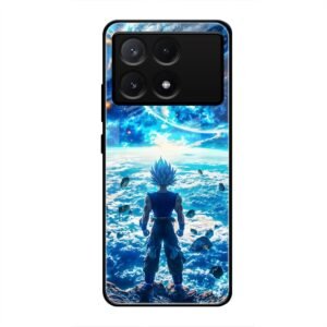 Cosmic Warrior's Resolve Glass Case for Poco X6 Pro