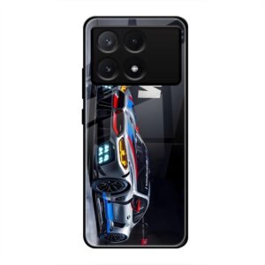 BMW Motorsport Glass Case for Poco X6 Pro
