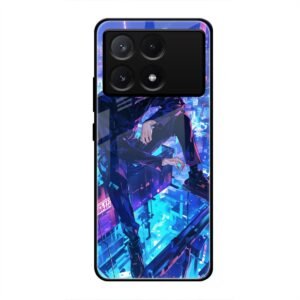 Cyberpunk Vigilante Glass Case for Poco X6 Pro