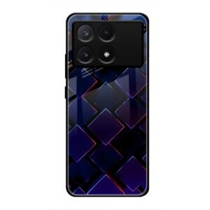 3D Square Glass Case for Poco X6 Pro