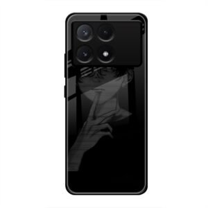 A boy Thinking Glass Case for Poco X6 Pro