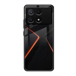 Abstract Line Glass Case for Poco X6 Pro
