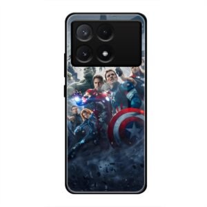 Avengers Glass Case for Poco X6 Pro