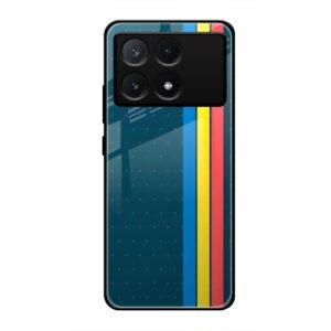 Lines Mobile Glass Case for Poco X6 Pro