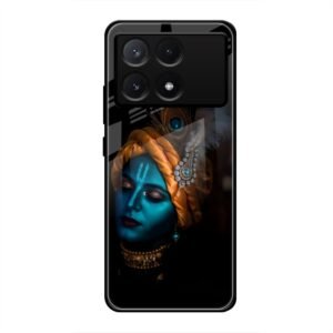 Lord Krishna Glass Case for Poco X6 Pro
