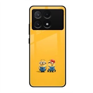 Minions Love Glass Case for Poco X6 Pro