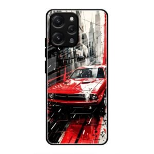 Midnight Cruiser Glass Case for Redmi 12 4G