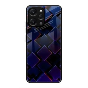 3D Square Glass Case for Redmi 12 4G