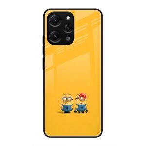 Minions Love Glass Case for Redmi 12 4G