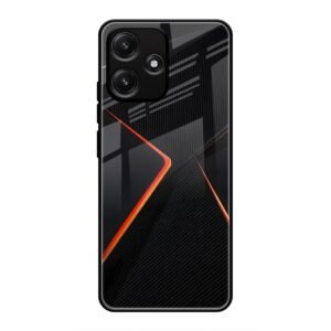 Abstract Line Glass Case for Redmi 12 5G