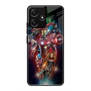 All avengers Glass Case for Redmi 12 5G