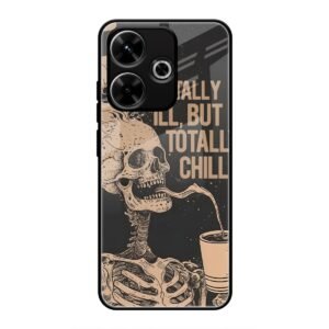 Skeleton Chill Glass Case for Redmi 13