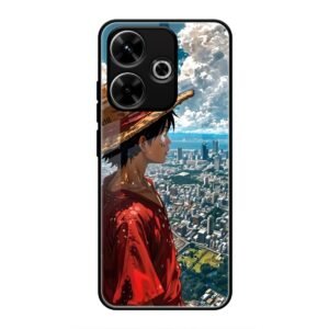 Straw Hat Overlooking the City Glass Case for Redmi 13