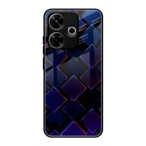 3D Square Glass Case for Redmi 13