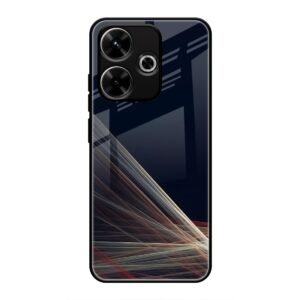 Waves Printed Glass Case for Redmi 13