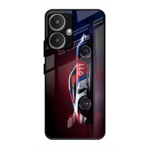 Porsche 911 Racing Legend Glass Case for Redmi 13c 5G