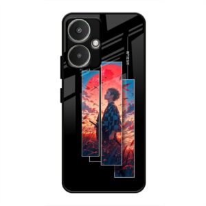 Samurai at Sunset Glass Case for Redmi 13c 5G