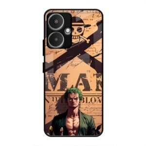 Pirate Hunter Zoro Wanted Poster Glass Case for Redmi 13c 5G