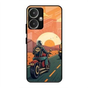 Wheels & Wanderlust Glass Case for Redmi 13c 5G