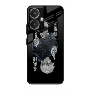 Duality of Satoru Gojo Glass Case for Redmi 13c 5G