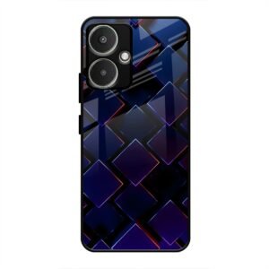 3D Square Glass Case for Redmi 13c 5G
