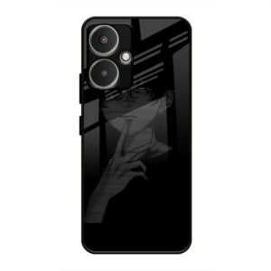 A boy Thinking Glass Case for Redmi 13c 5G