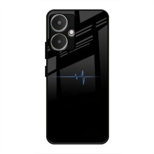 Heartbeat Glass Case for Redmi 13c 5G