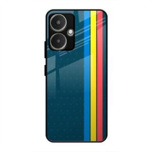 Lines Mobile Glass Case for Redmi 13c 5G